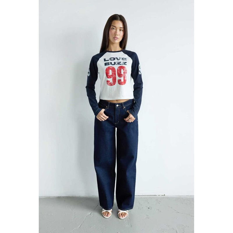 Abrand 95 Mid Baggy Rinse Recycled Jeans image number 3